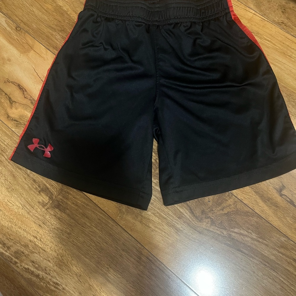 Under Armour Black Shorts with Red Trim
